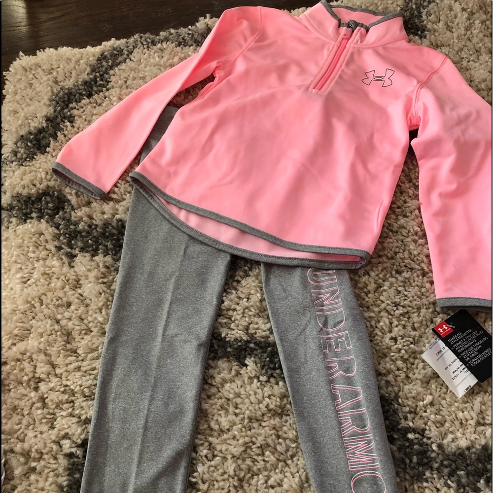 Under Armour 2 piece sweat suit.